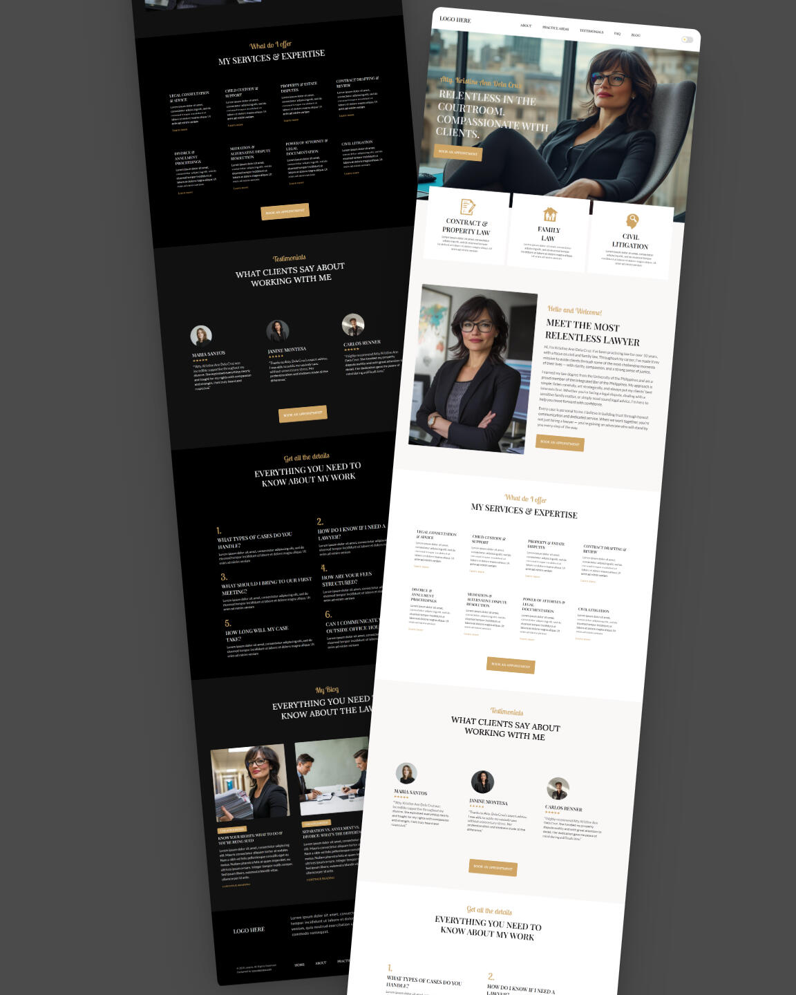 Lawyer website template Mockup