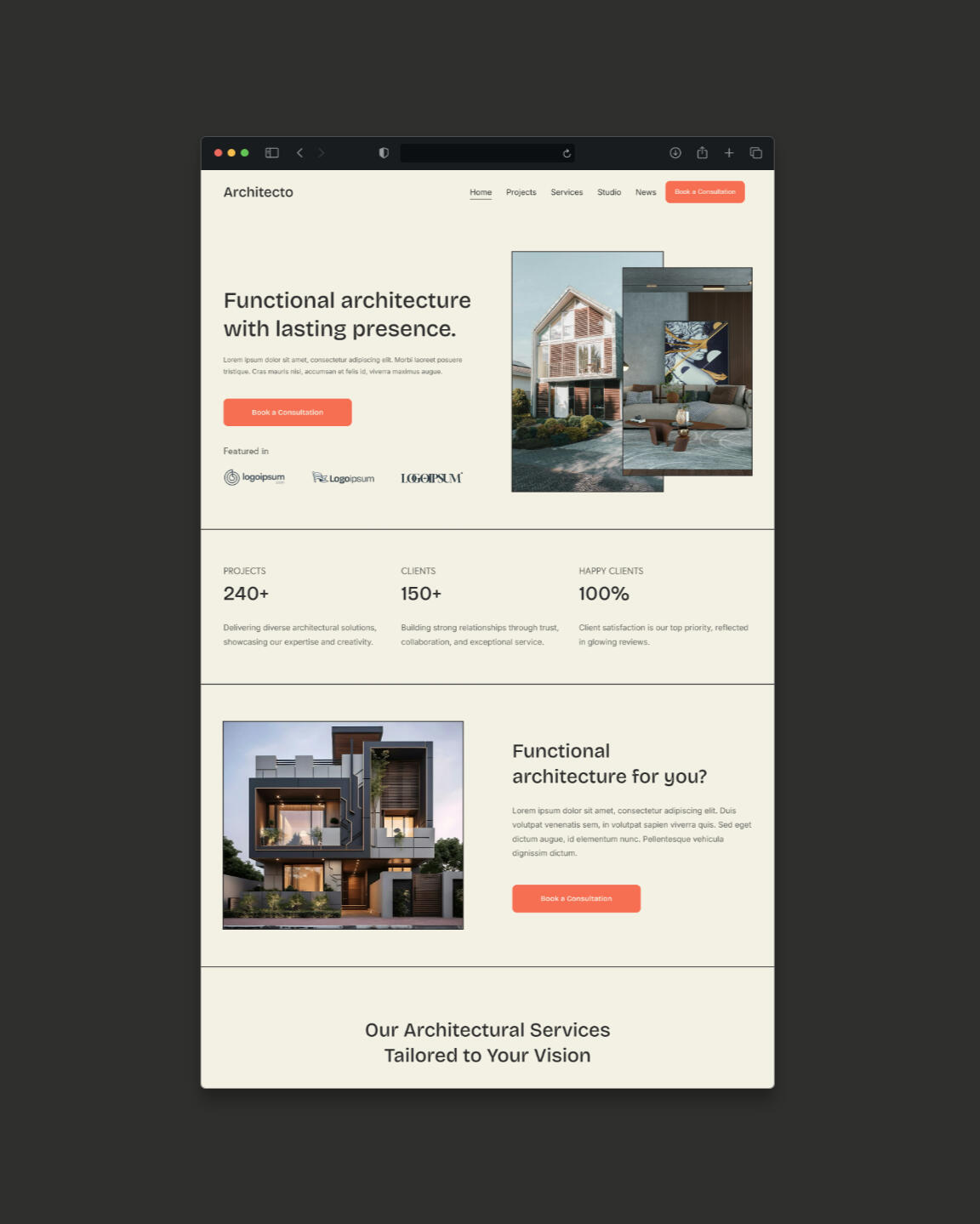 Architecto Squarespace Mockup
