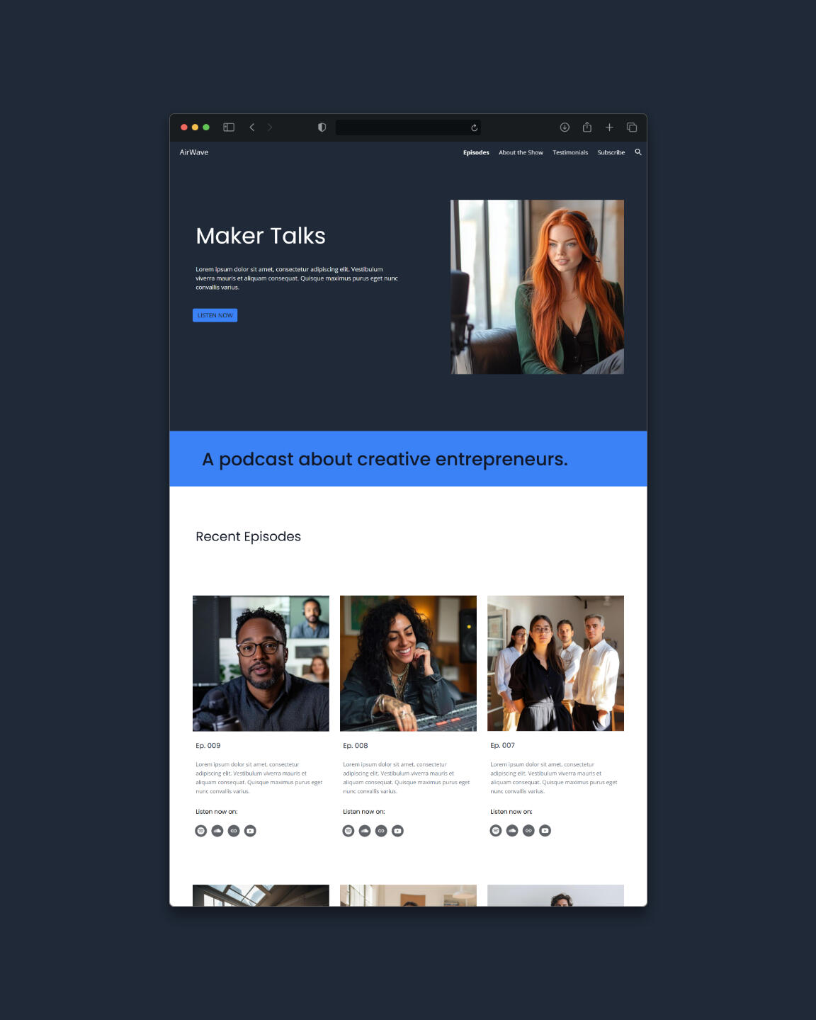 Airwave google sites Mockup