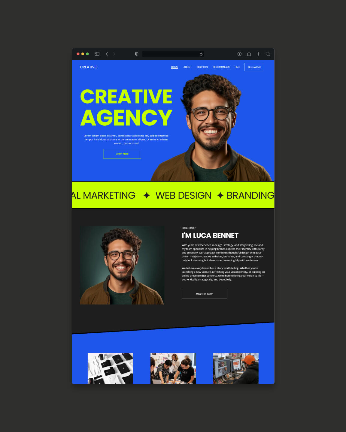 Creativo Squarespace Mockup
